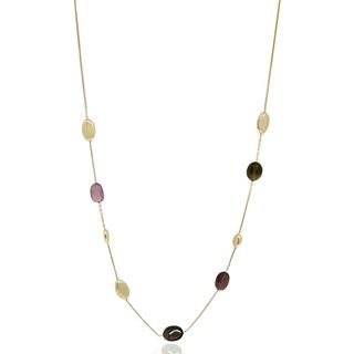 Foto de 10-649-066G - GARGANTILLA PIEDRAS COLOR 45CM (ANILLA A 3CM) (5,83gr) 18K