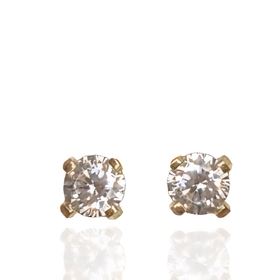 Foto de 05-2541 - PENDIENTES CIRCONITA GARRAS 3MM 18K 