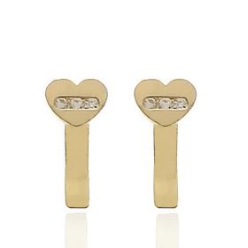 Foto de 99-PT820C - PENDIENTES CIRCONITA 13MM CATALÁN 18K