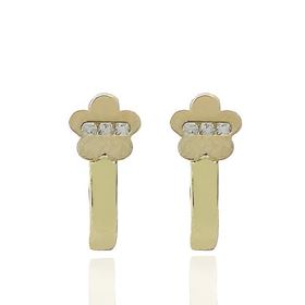 Foto de 99-PT823C - PENDIENTES CIRCONITA 13MM CATALÁN 18K