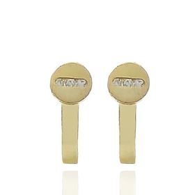 Foto de 99-PT824C - PENDIENTES CIRCONITA 13MM CATALÁN 18K