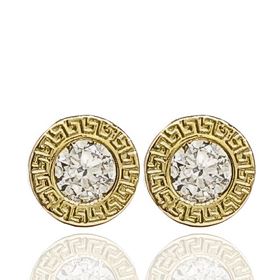 Foto de 71-12386 - PENDIENTES CIRCONITA GRECA 7MM 18K