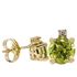 Foto de 71-11999V - PENDIENTES PIEDRAS COLOR SEMIPRECIOSA VERDE PERIDOTO 7MM 18K