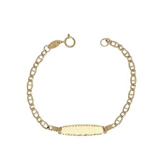 Foto de 88-1608 - PULSERA BEBÉ PLACA (PLACA 4X20MM) 12CM (1,23gr) 18K