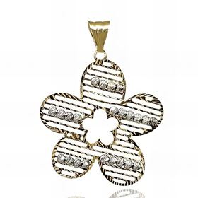 Foto de 10-472-038 - COLGANTE FLOR BICOLOR 33MM 18K