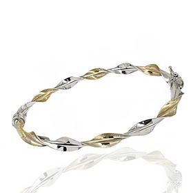 Foto de 10-240-275 - CAÑA RETORCIDA BICOLOR 5MM DIÁMETRO INTERIOR 65MM (5,32grs) 18K