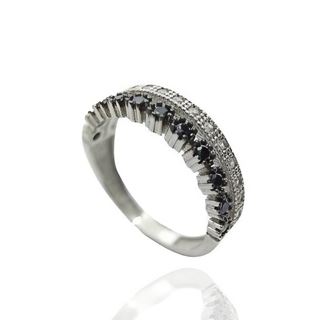 Foto de 44-AG00156N - *OFERTA* SORTIJA PLATA CIRCONITA NEGRA 5MM