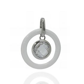 Foto de 22-120461B - *OFERTA* COLGANTE PLATA CERÁMICA CIRCONITA 23MM