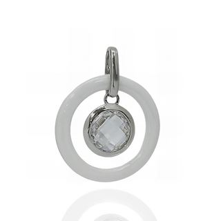 Foto de 22-120461B - *OFERTA* COLGANTE PLATA CERÁMICA CIRCONITA 23MM