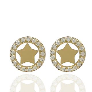 Foto de 05-2942P - PENDIENTES CIRCONITA 8MM PRESIÓN 18K