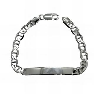 Foto de 20-GSBC180 - PULSERA PLATA PLACA BARBADA MACIZA 7MM 19CM (PLACA 7X35MM)