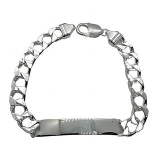 Foto de 20-GB220 - PULSERA PLATA PLACA BARBADA 6MM 20.5CM (PLACA 7X40MM)