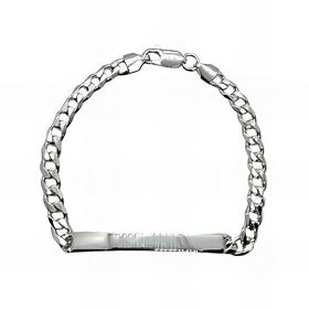 Foto de 20-GB150 - PULSERA PLATA PLACA BARBADA 5MM 19.5CM (PLACA 5.5X40MM)