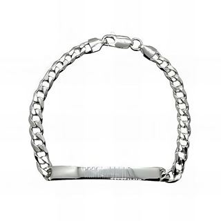 Foto de 20-GB150 - PULSERA PLATA PLACA BARBADA 5MM 19.5CM (PLACA 5.5X40MM)
