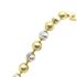 Foto de 20-BEAD300D - PULSERA PLATA BOLAS BICOLOR DORADA 3MM 19CM