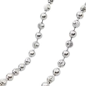 Foto de 20-BEAD200X80 - CADENA PLATA BOLAS LAPIDADAS 2MMX80CM