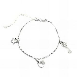 Foto de 20-14T - TOBILLERA PLATA MOTIVOS 19.5CM (ALARGADOR 6CM)