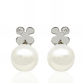 Foto de 71-4606BPC - PENDIENTES FLOR PERLA COMUNIÓN 11MM CATALÁN O.B.