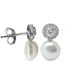 Foto de 71-9222BP - PENDIENTES TÚ Y YO PERLA CIRCONITA PRESIÓN 11MM O.B. 18K 