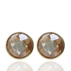 Foto de 96-18263F - PENDIENTES PIEDRA FUMÉ 10MM 18K