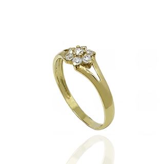 Foto de 13-3833S - SORTIJA ROSETÓN CIRCONITA 6MM 18K