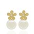 Foto de 71-11971P - PENDIENTES FLOR PERLA 13MM 18K