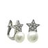 Foto de 13-6780BP - PENDIENTES PERLA ESTRELLA CIRCONITA 12MM O.B. 18K