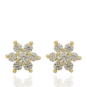 Foto de 71-9828P - PENDIENTES ROSETÓN CIRCONITA 6MM 18K