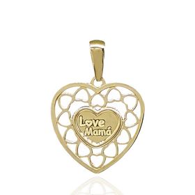 Foto de 51-17206 - COLGANTE 'MAMÁ' CORAZÓN LOVE 16MM 18K