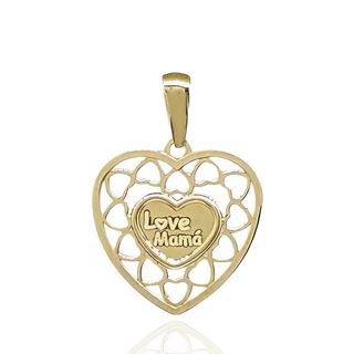 Foto de 51-17206 - COLGANTE 'MAMÁ' CORAZÓN LOVE 16MM 18K