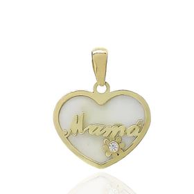 Foto de 51-14706 - COLGANTE 'MAMÁ' CORAZÓN NÁCAR 14MM 18K