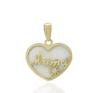 Foto de 51-14706 - COLGANTE 'MAMÁ' CORAZÓN NÁCAR 14MM 18K