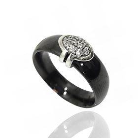 Foto de 22-120516N - *OFERTA* SORTIJA PLATA CERÁMICA CIRCONITA 8MM 