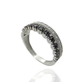 Foto de 44-AG00156N - *OFERTA* SORTIJA PLATA CIRCONITA NEGRA 5MM