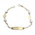 Foto de 45-232-P - PULSERA PLACA VIRGEN NIÑA PERLAS (PLACA 6X25MM) 17CM 18K
