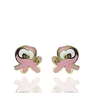Foto de 41-347061 - PENDIENTES PULPO ESMALTE 5MM 18K