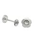 Foto de 99-PT407B - PENDIENTES FLOR CIRCONITA 4MM O.B. 18K