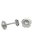 Foto de 99-PT407B - PENDIENTES FLOR CIRCONITA 4MM O.B. 18K
