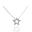 Foto de 25-5284G - GARGANTILLA PLATA ESTRELLA CIRCONITA 13MM 42CM (ALARGADOR 3CM)