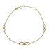 Foto de 28-0313 - PULSERA INFINITOS 5X15MM 3.5X10MM 19CM (ANILLA A 2CM) 18K**