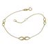 Foto de 28-0313 - PULSERA INFINITOS 5X15MM 3.5X10MM 19CM (ANILLA A 2CM) 18K**