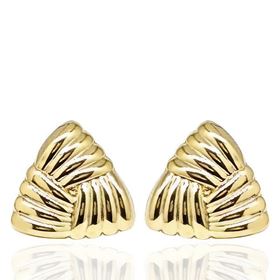 Foto de 51-2203515 - PENDIENTES TRIÁNGULO GALLONADOS GRANDES 10MM 18K