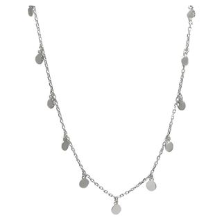 Foto de 25-1497 - GARGANTILLA PLATA DISCOS 4MM 42CM (ALARGADOR 3CM)