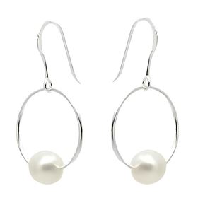Foto de 25-200004-15P - PENDIENTES PLATA CÍRCULO PERLA 30MM