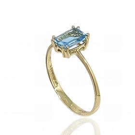 Foto de 71-8121AS - SORTIJA AGUAMARIANA SEMIPRECIOSA 8MM 18K 