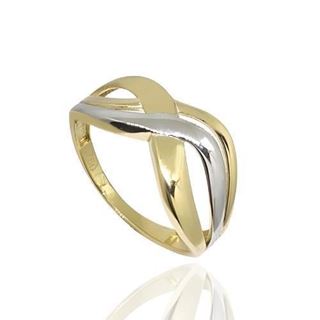 Foto de 44-35S - SORTIJA NUDO BICOLOR 10MM 18K