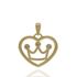 Foto de 62-1148 - COLGANTE CORAZÓN-CORONA CIRCONITA 16MM 18K 