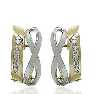 Foto de 70-2085-2 - PENDIENTES BICOLOR CIRCONITA 16MM OMEGA 18K