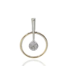 Foto de 62-1014 - COLGANTE BICOLOR CIRCONITA 18MM 18K