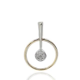 Foto de 62-1014 - COLGANTE BICOLOR CIRCONITA 18MM 18K